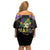 Funny Mardi Gras Family Matching Off Shoulder Short Dress and Hawaiian Shirt Let The Shenanigans Begin