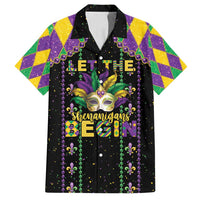 Funny Mardi Gras Family Matching Puletasi and Hawaiian Shirt Let The Shenanigans Begin