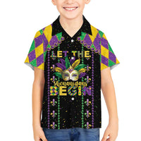 Funny Mardi Gras Family Matching Puletasi and Hawaiian Shirt Let The Shenanigans Begin