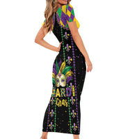 Funny Mardi Gras Family Matching Short Sleeve Bodycon Dress and Hawaiian Shirt Let The Shenanigans Begin