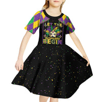 Funny Mardi Gras Kid Short Sleeve Dress Let The Shenanigans Begin