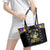 Funny Mardi Gras Leather Tote Bag Let The Shenanigans Begin