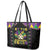 Funny Mardi Gras Leather Tote Bag Let The Shenanigans Begin