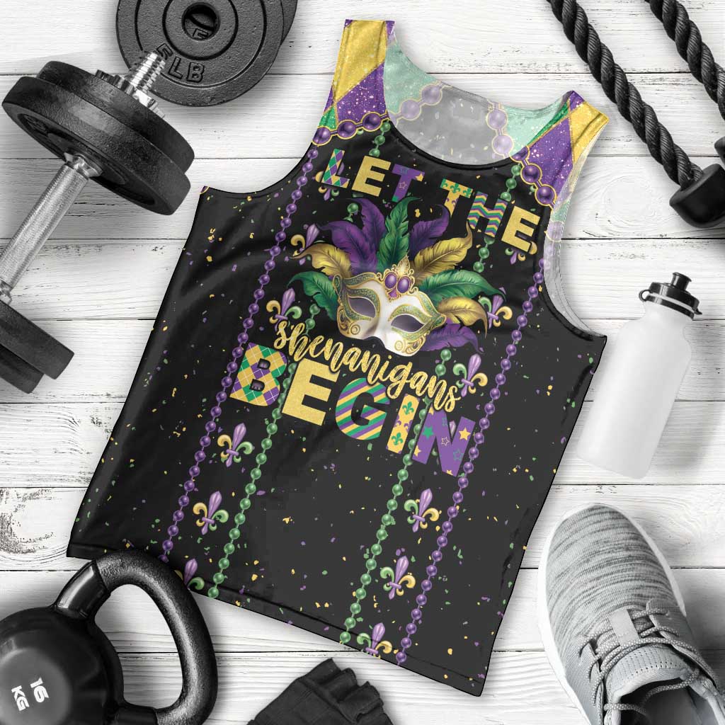Funny Mardi Gras Men Tank Top Let The Shenanigans Begin