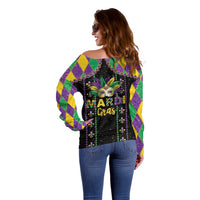 Funny Mardi Gras Off Shoulder Sweater Let The Shenanigans Begin