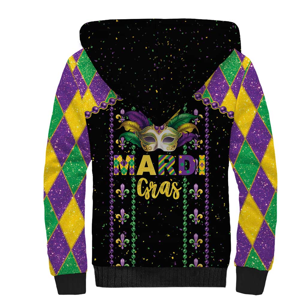 Funny Mardi Gras Sherpa Hoodie Let The Shenanigans Begin LT05 - Wonder Print Shop
