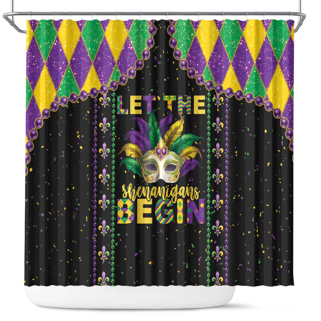 Funny Mardi Gras Shower Curtain Let The Shenanigans Begin LT05 - Wonder Print Shop