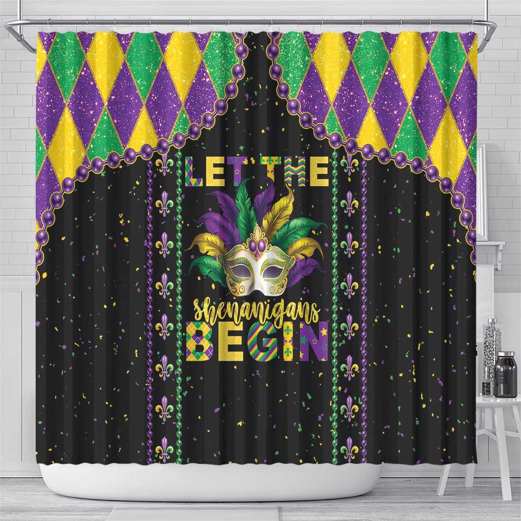 Funny Mardi Gras Shower Curtain Let The Shenanigans Begin LT05 - Wonder Print Shop