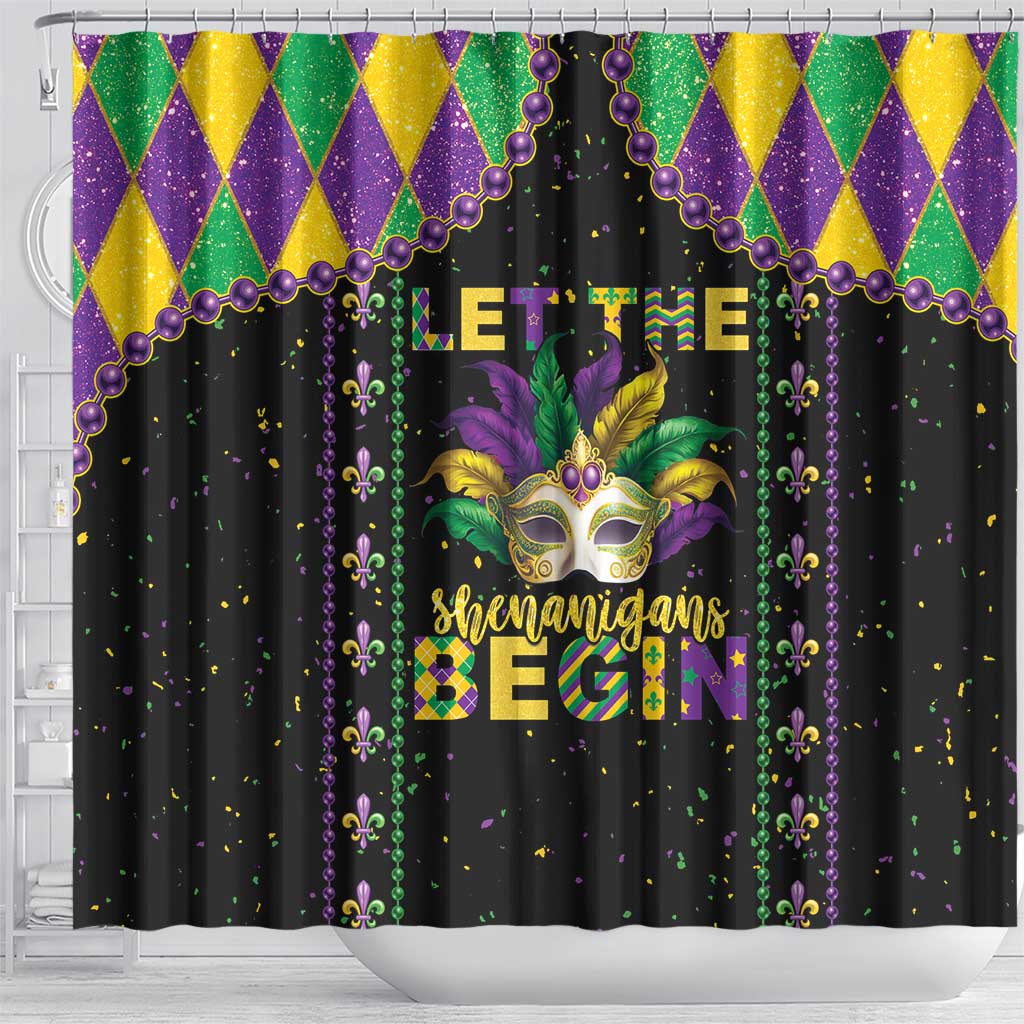 Funny Mardi Gras Shower Curtain Let The Shenanigans Begin LT05 - Wonder Print Shop