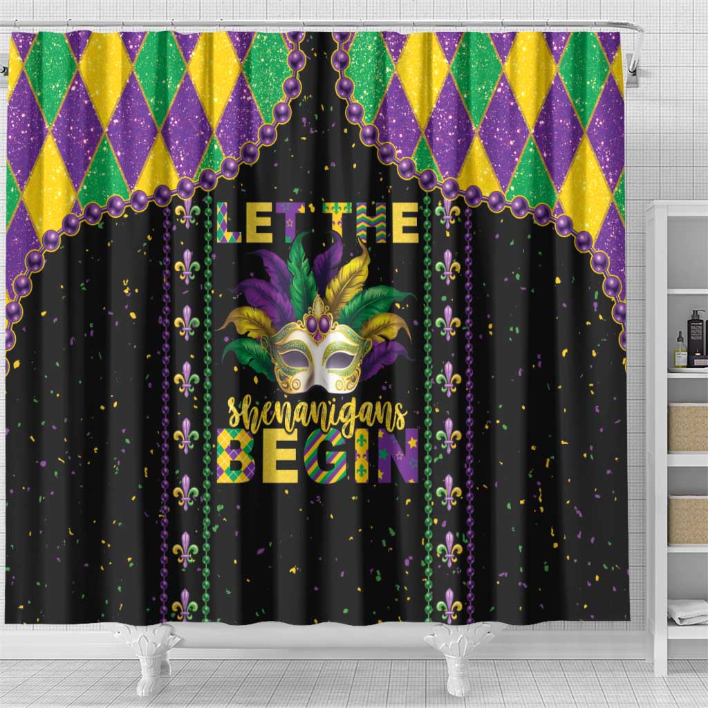 Funny Mardi Gras Shower Curtain Let The Shenanigans Begin LT05 - Wonder Print Shop