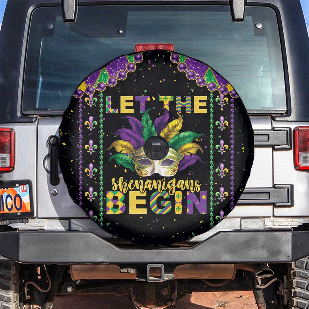 Funny Mardi Gras Spare Tire Cover Let The Shenanigans Begin LT05 - Wonder Print Shop