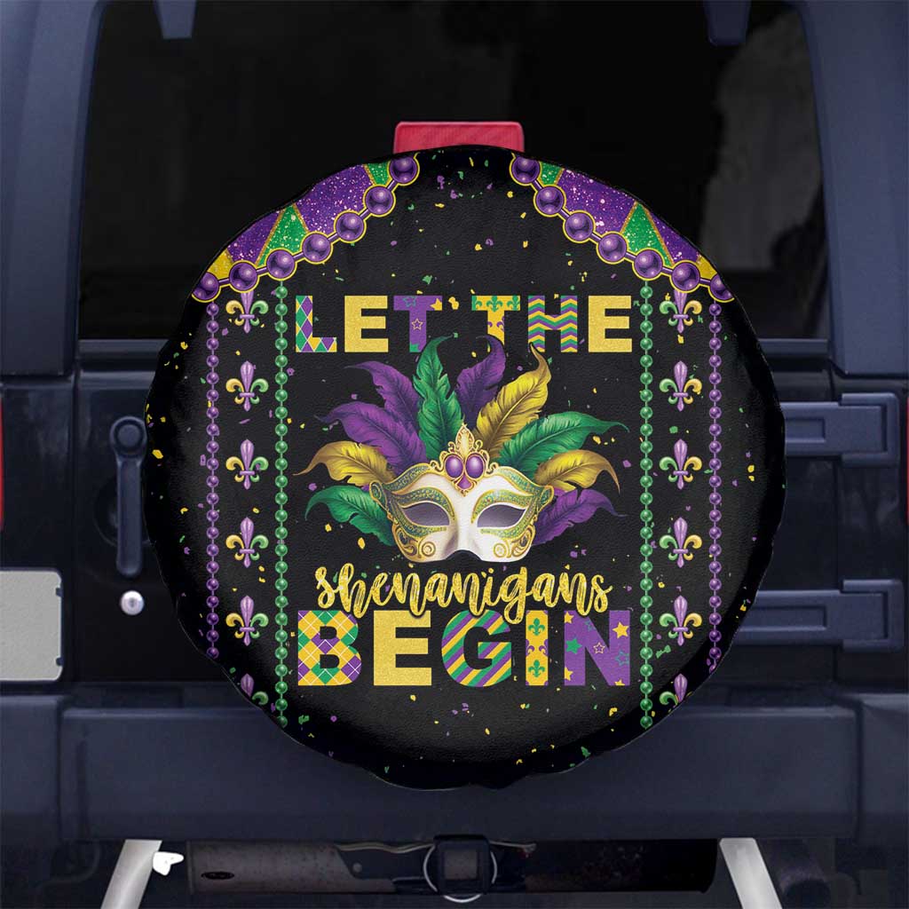 Funny Mardi Gras Spare Tire Cover Let The Shenanigans Begin LT05 - Wonder Print Shop