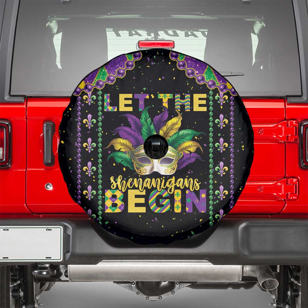 Funny Mardi Gras Spare Tire Cover Let The Shenanigans Begin LT05 - Wonder Print Shop