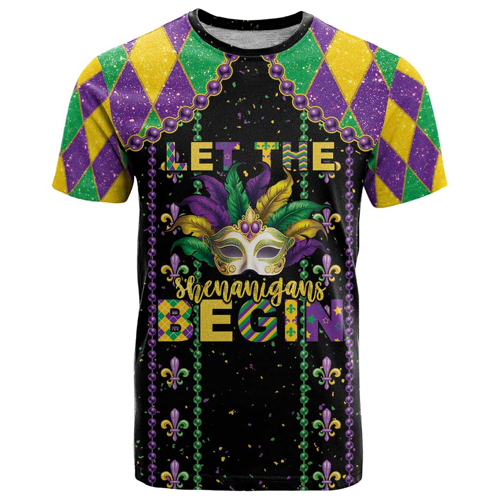 Funny Mardi Gras T Shirt Let The Shenanigans Begin LT05 - Wonder Print Shop