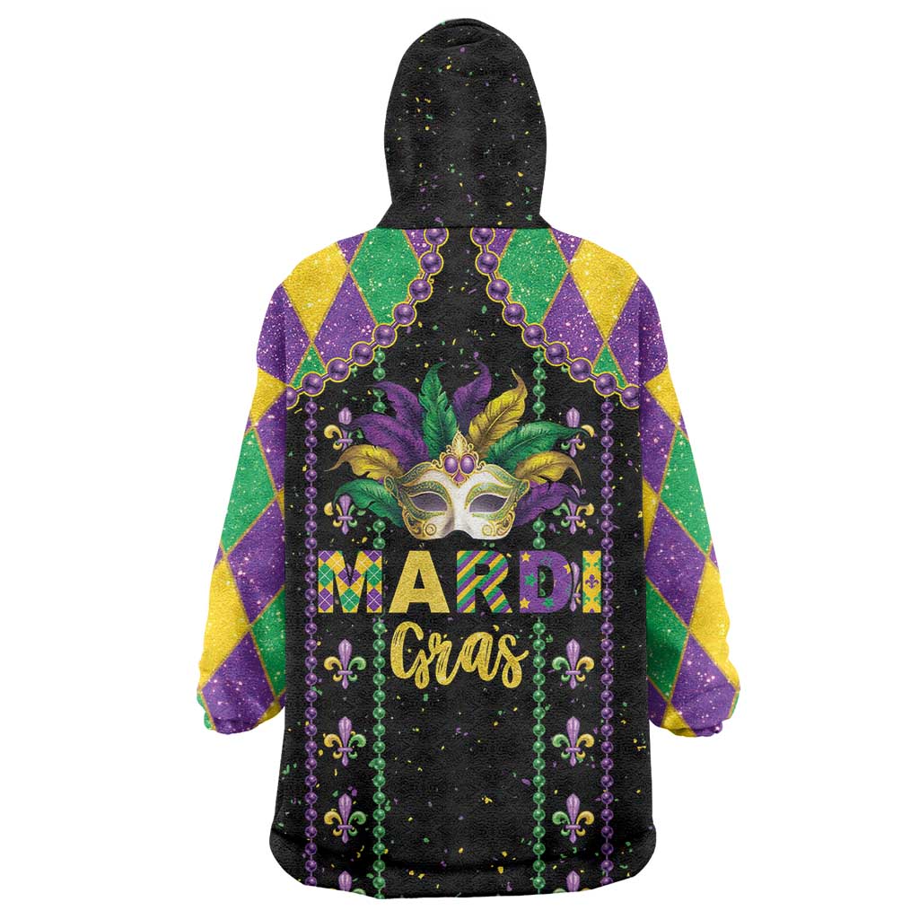 Funny Mardi Gras Wearable Blanket Hoodie Let The Shenanigans Begin LT05 - Wonder Print Shop