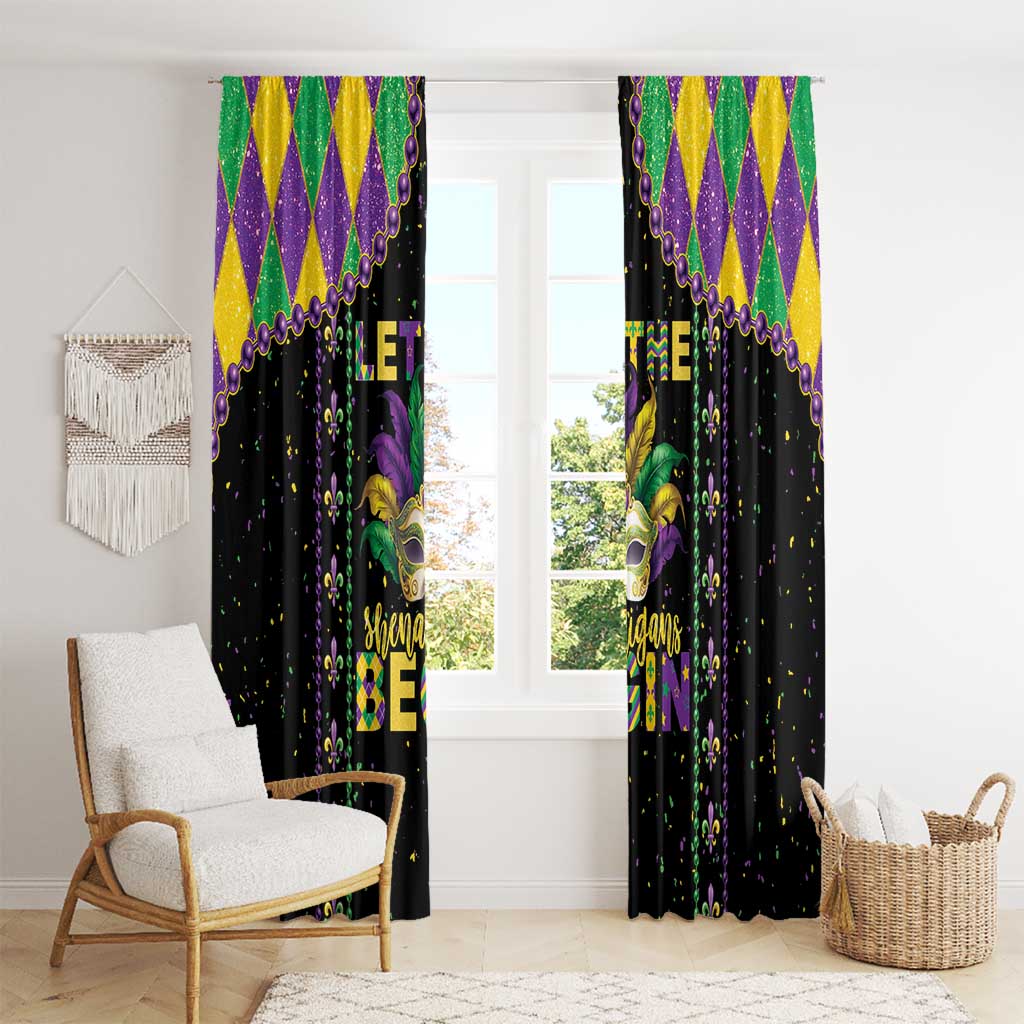 Funny Mardi Gras Window Curtain Let The Shenanigans Begin LT05 - Wonder Print Shop