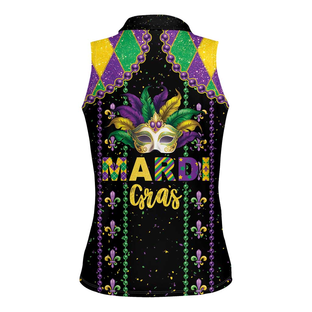 Funny Mardi Gras Women Sleeveless Polo Shirt Let The Shenanigans Begin LT05 - Wonder Print Shop