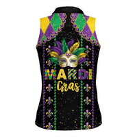 Funny Mardi Gras Women Sleeveless Polo Shirt Let The Shenanigans Begin LT05 - Wonder Print Shop