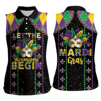 Funny Mardi Gras Women Sleeveless Polo Shirt Let The Shenanigans Begin LT05 - Wonder Print Shop