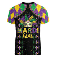 Funny Mardi Gras Women V-Neck T-Shirt Let The Shenanigans Begin LT05 - Wonder Print Shop