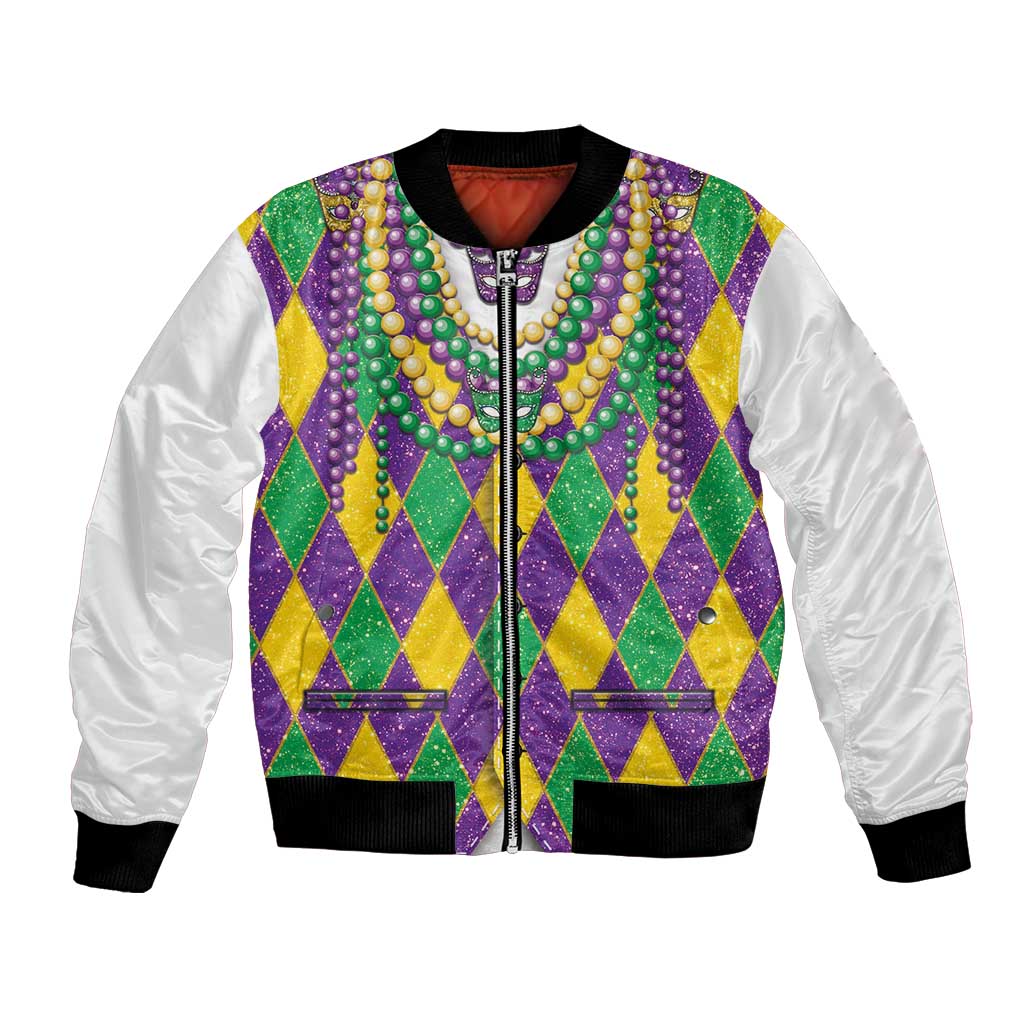 Mardi Gras Bomber Jacket Cosplay Costume Glitter Style