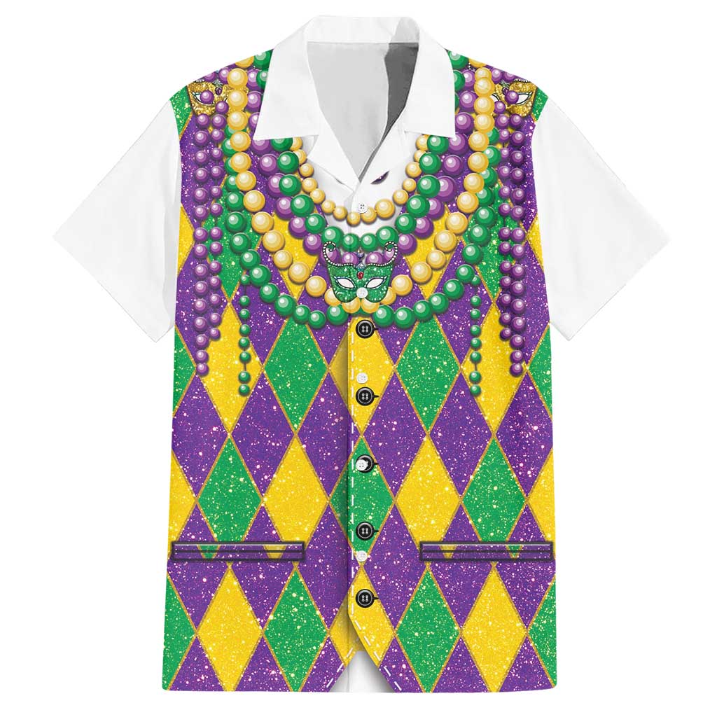 Mardi Gras Hawaiian Shirt Cosplay Costume Glitter Style