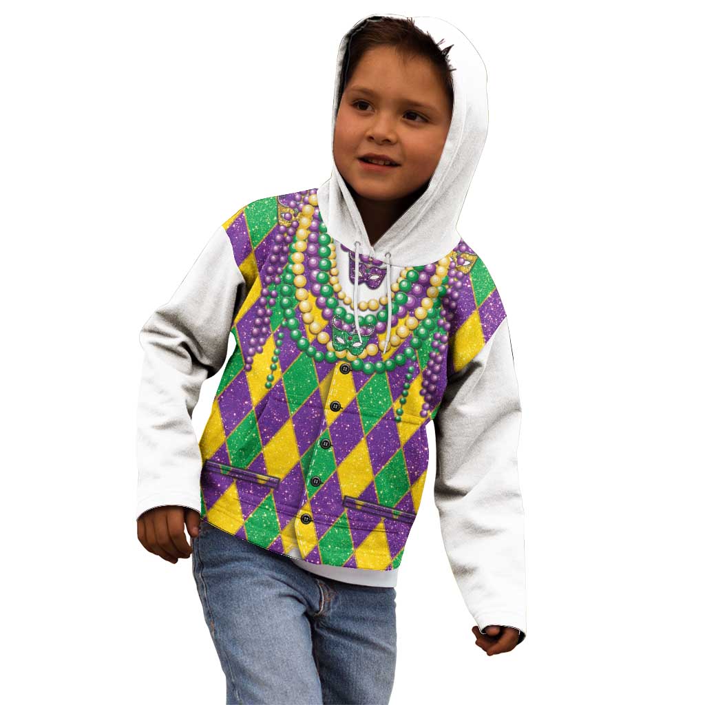 Mardi Gras Kid Hoodie Cosplay Costume Glitter Style