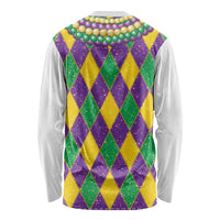 Mardi Gras Long Sleeve Shirt Cosplay Costume Glitter Style