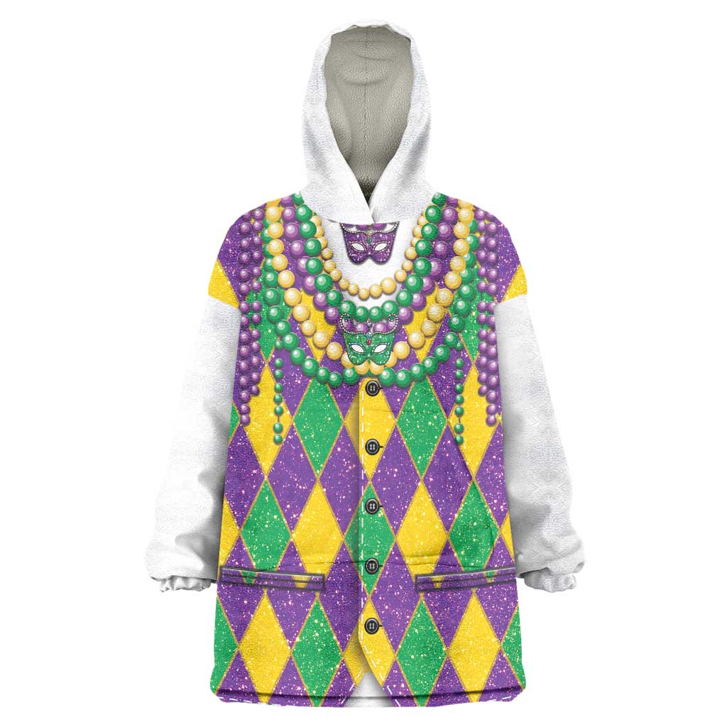 Mardi Gras Wearable Blanket Hoodie Cosplay Costume Glitter Style LT05 - Wonder Print Shop