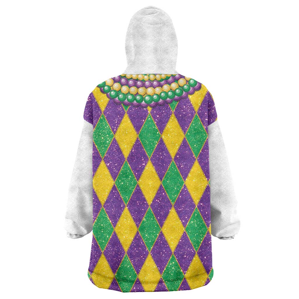 Mardi Gras Wearable Blanket Hoodie Cosplay Costume Glitter Style LT05 - Wonder Print Shop