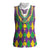 Mardi Gras Women Sleeveless Polo Shirt Cosplay Costume Glitter Style LT05 - Wonder Print Shop