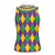 Mardi Gras Women Sleeveless Polo Shirt Cosplay Costume Glitter Style LT05 - Wonder Print Shop