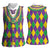 Mardi Gras Women Sleeveless Polo Shirt Cosplay Costume Glitter Style LT05 - Wonder Print Shop