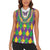 Mardi Gras Women Sleeveless Polo Shirt Cosplay Costume Glitter Style LT05 - Wonder Print Shop