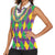 Mardi Gras Women Sleeveless Polo Shirt Cosplay Costume Glitter Style LT05 - Wonder Print Shop