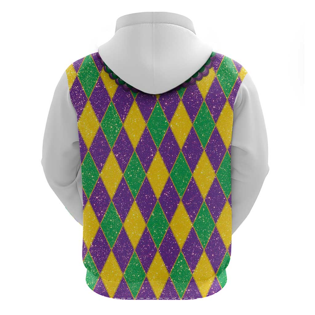 Mardi Gras Zip Hoodie Cosplay Costume Glitter Style LT05 - Wonder Print Shop