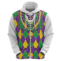 Mardi Gras Zip Hoodie Cosplay Costume Glitter Style LT05 - Wonder Print Shop
