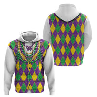 Mardi Gras Zip Hoodie Cosplay Costume Glitter Style LT05 - Wonder Print Shop