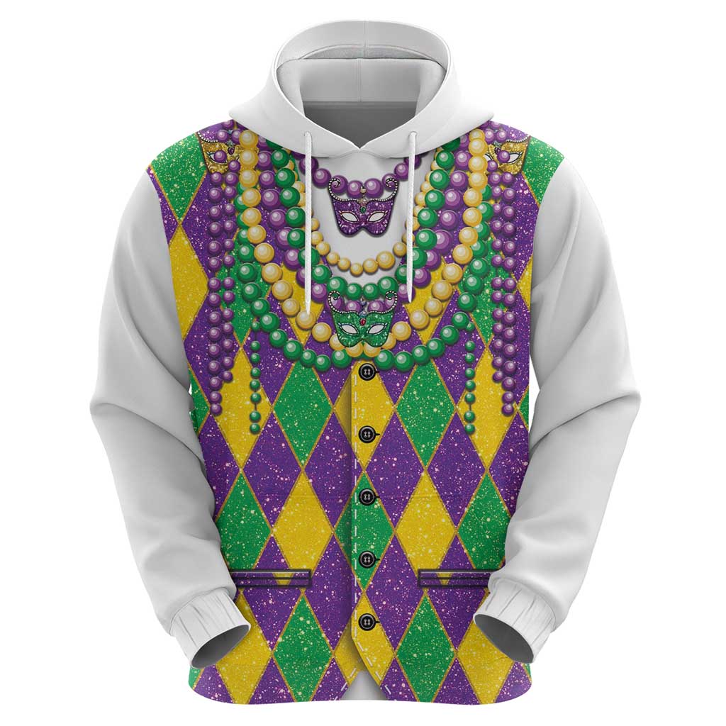 Mardi Gras Zip Hoodie Cosplay Costume Glitter Style LT05 - Wonder Print Shop