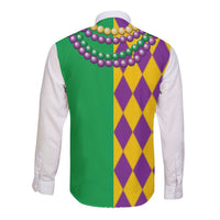 Mardi Gras Long Sleeve Button Shirt Cosplay Costume
