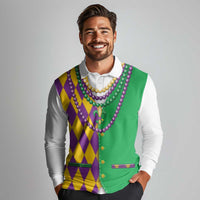 Mardi Gras Long Sleeve Polo Shirt Cosplay Costume