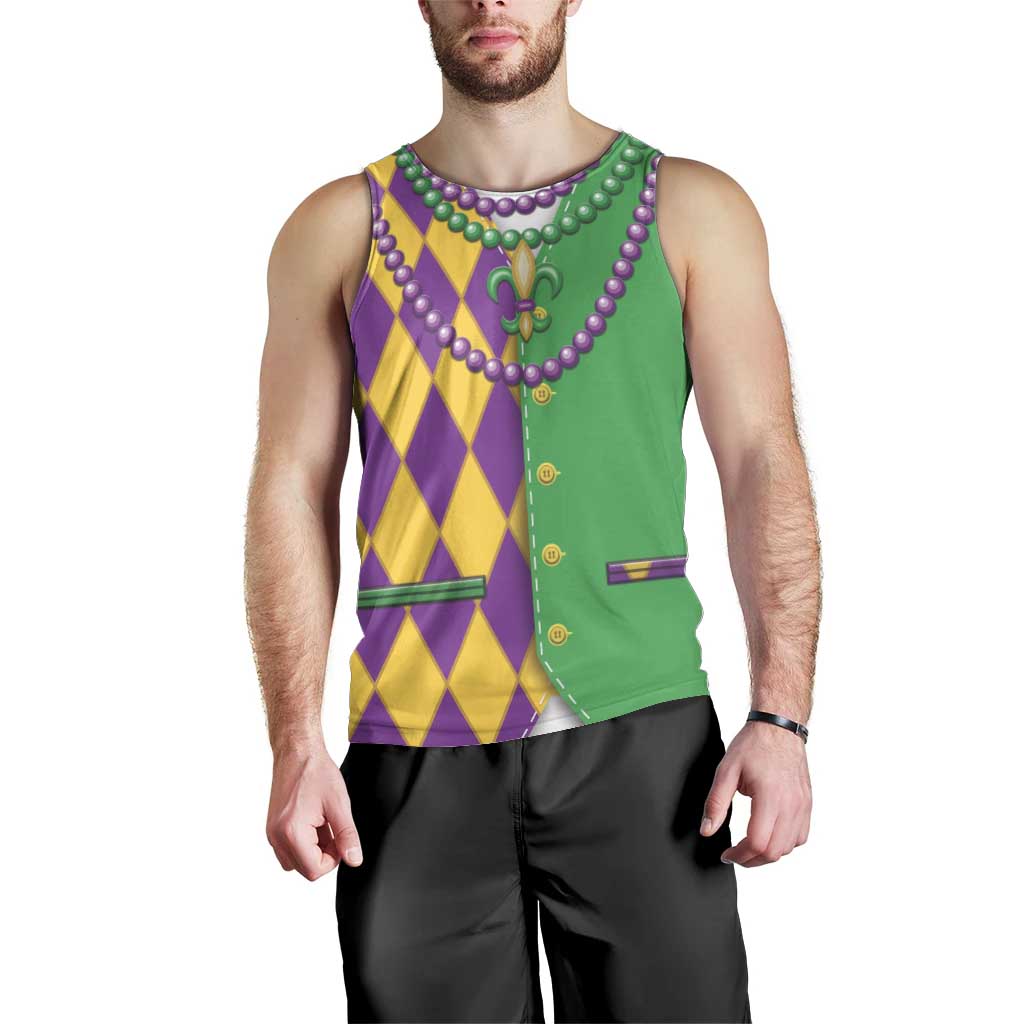 Mardi Gras Men Tank Top Cosplay Costume