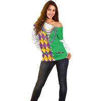 Mardi Gras Off Shoulder Sweater Cosplay Costume