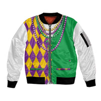 Mardi Gras Sleeve Zip Bomber Jacket Cosplay Costume LT05 - Wonder Print Shop