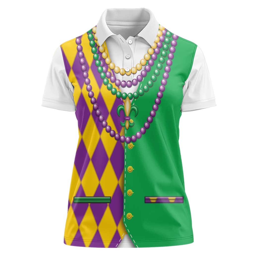 Mardi Gras Women Polo Shirt Cosplay Costume LT05 - Wonder Print Shop