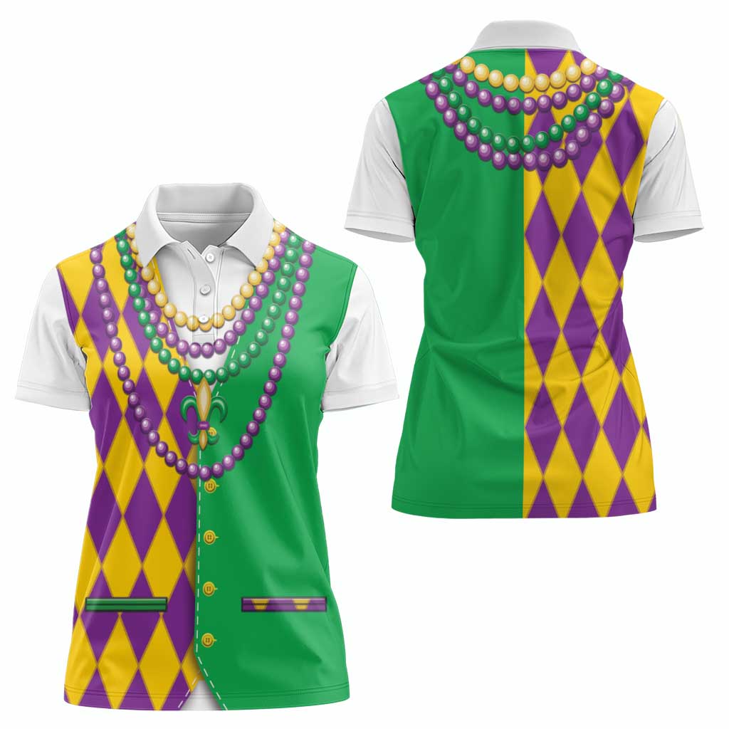 Mardi Gras Women Polo Shirt Cosplay Costume LT05 - Wonder Print Shop