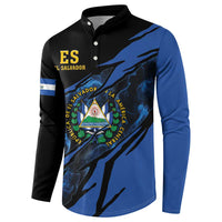 Personalised El Salvador Button Sweatshirt Coat Of Arm Special Style