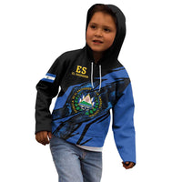 Personalised El Salvador Kid Hoodie Coat Of Arm Special Style