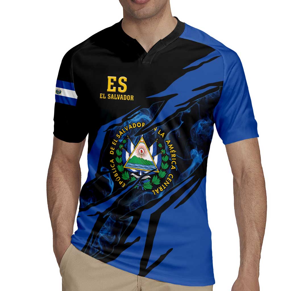 Personalised El Salvador Rugby Jersey Coat Of Arm Special Style