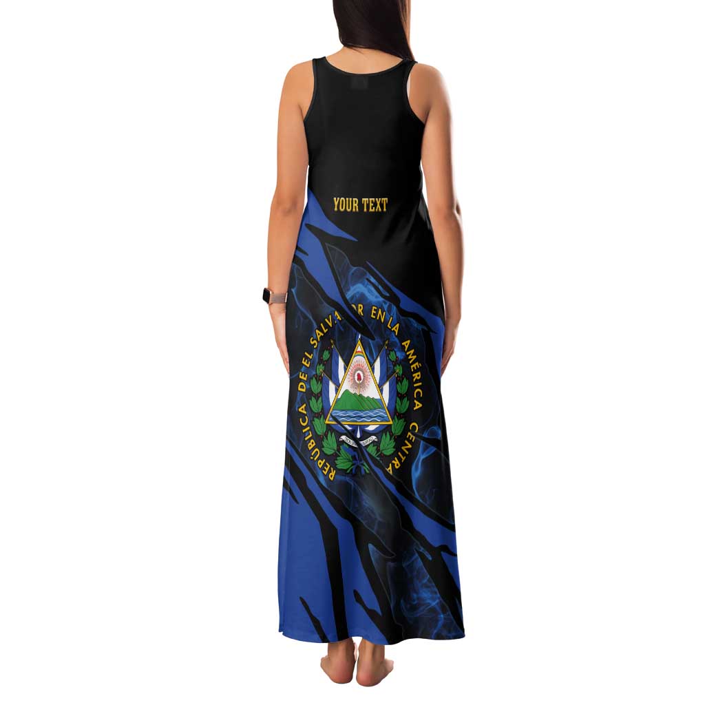 Personalised El Salvador Tank Maxi Dress Coat Of Arm Special Style